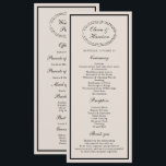 Black Tie Wedding Classic Program Card<br><div class="desc">Black Tie Wedding program card designed for a chic and timeless luxury ceremony. This elegant black classic program reflects the quiet luxury and old money aesthetic loved by sophisticated brides planning formal estate or evening weddings. Perfect for guiding guests through your ceremony order. Style with silk ribbons, linen seating, or...</div>