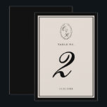 Black Tie Wedding Classic Table Number<br><div class="desc">Black Tie Wedding table number designed for a chic and timeless luxury reception. This elegant black classic table number reflects the quiet luxury and old money aesthetic loved by sophisticated brides planning formal estate or evening weddings. Perfect for organizing reception seating with refined style. Pair with linen table runners, calligraphy...</div>