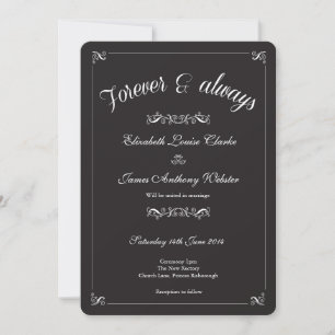 Black Tie Wedding Invitation