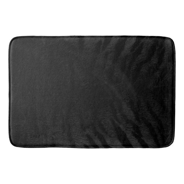 Black Tiger Skin Print New Bath Mat (Front)