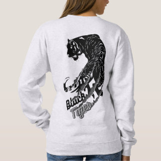 Black Tiger Vector Art with Black Tiger Text  Sweatshirt