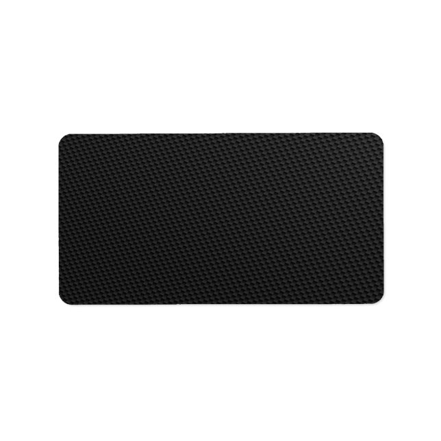 Black Tightly Woven Carbon Fibre Textured Label (Front)