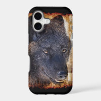 Black Timber Wolf Portrait iPhone 5 Case