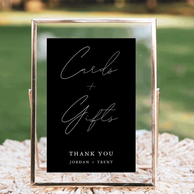 Black Timeless Calligraphy Card and Gifts Sign (Creator Uploaded)