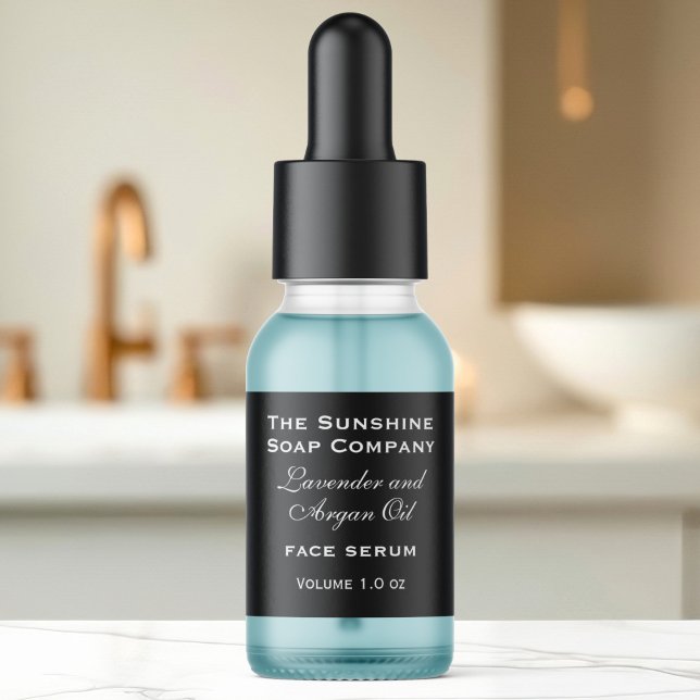 Black tiny bottle dropper bottle label (Creator Uploaded)