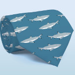 Black Tipped Reef Shark Tie<br><div class="desc">A fun and not particularly sinister black-tipped reef shark design, perfect for anyone who loves the ocean and underwater wildlife. Great for divers, snorkellers, marine biologists, sailors and those who love sea fishing. Original art by Nic Squirrell.</div>