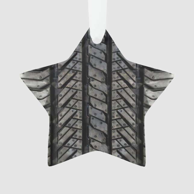 Black Tire Rubber Automotive Decor Ornament (Front)