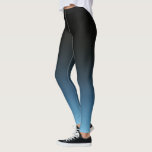 Black To Blue Ombre Gradient Fade Leggings<br><div class="desc">Gradient Leggings</div>