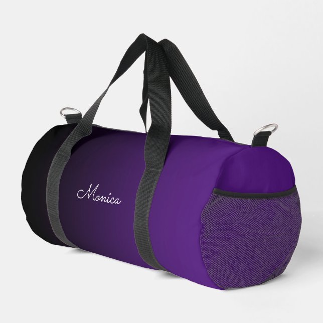 Black to Royal Purple Gradient Duffle Bag (Right Corner)