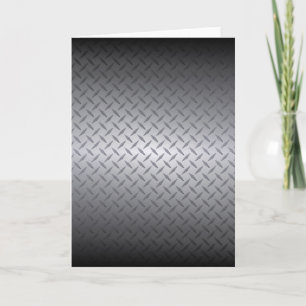 Black to Steel Diamondplate Blank Inside Card