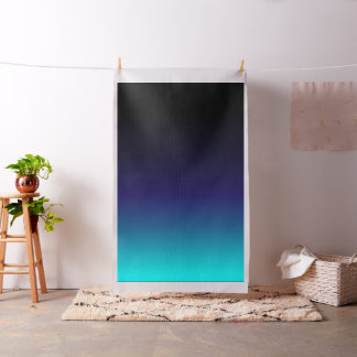 Black to teal ombre fabric