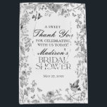 Black Toile De Jouy Bridal Shower Favours Medium Gift Bag<br><div class="desc">Transform your celebration with our Black Toile de Jouy Party Decor Collection. This elegant chinoiserie showcases intricate chinoiserie wildflowers, birds, and butterflies, all meticulously designed to create a sophisticated and timeless atmosphere. With detailed florals and a timeless black and white palette, this collection adds a touch of refined beauty to...</div>