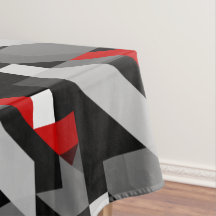 Black Toned and red colour  Geometric  Pattern