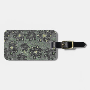 Black Tones Against Grey Luggage Tag