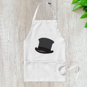 Black Top Hat Classic Steampunk Victorian Standard Apron