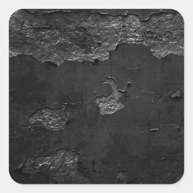 Black Torn Damaged Paper BAckground Square Sticker (Front)