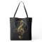 Black Tote Bag with her name & treble clef