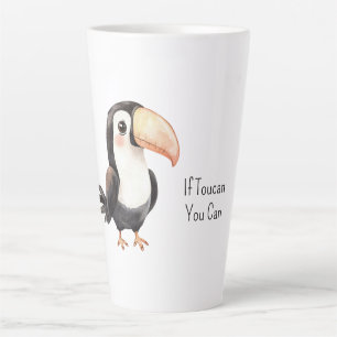 Black Toucan Bird   Latte Mug