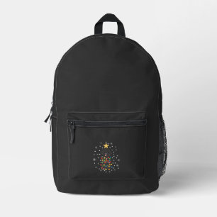 Black Toy Poodle Christmas Tree Classic T-Shirt Printed Backpack