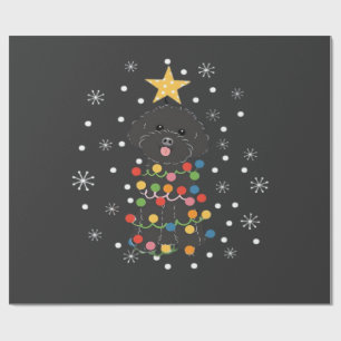 Black Toy Poodle Christmas Tree Classic T-Shirt Wrapping Paper