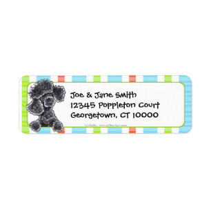 Black Toy Poodle Fun Stripes