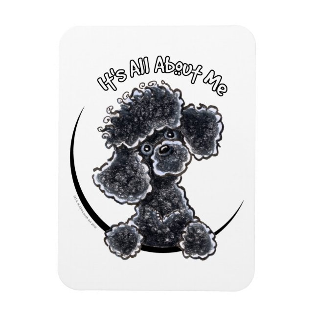 Black Toy Poodle IAAM Magnet (Vertical)