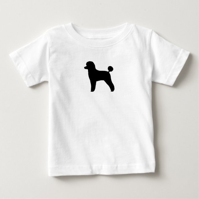 Black Toy Poodle Silhouette | Dog Breed Baby T-Shirt (Front)