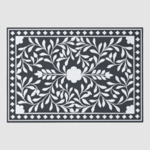 Black Traditional Bone Inlay Decoupage Paper