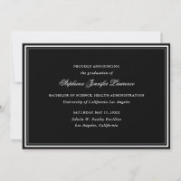Black Traditional Graduation Announcement