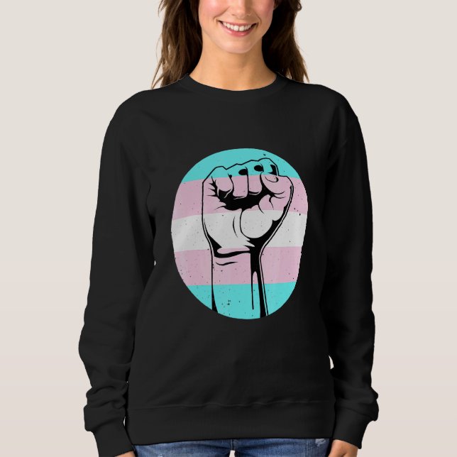 Black Transgender Pro Black Lgbt Afro American Pri Sweatshirt (Front)