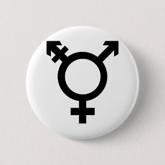 Black Transgender Symbol 6 Cm Round Badge