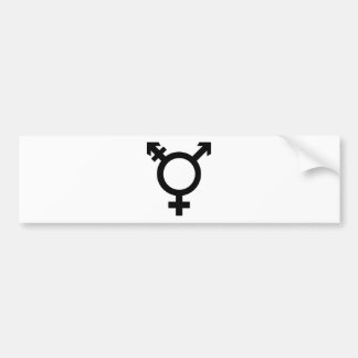 Black Transgender Symbol Bumper Sticker