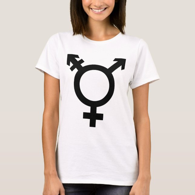 Black Transgender Symbol T-Shirt (Front)