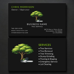 Black Tree Services Professional Business Card