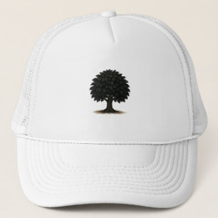 Black Tree Silhouette Cap – Minimal Nature Hat