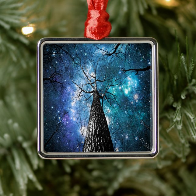 Black Trees Falling Stars Metal Tree Decoration (Tree)