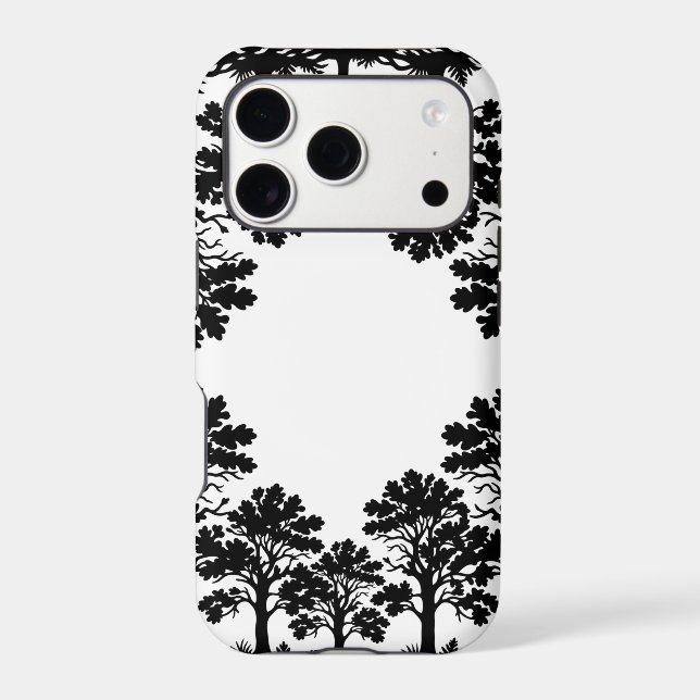 Black Trees Silhouette Phone Case (Back)
