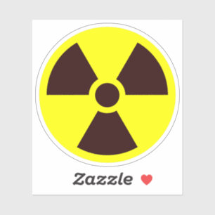 Black Trefoil Symbol on Yellow Background