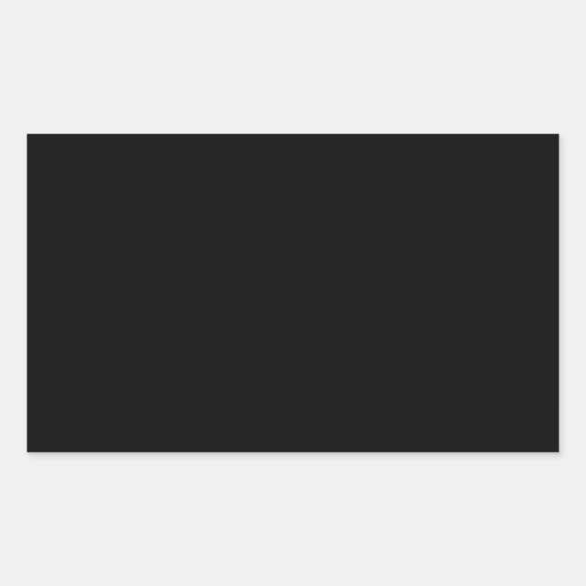 Black Trend Colour Template Personalised Rectangular Sticker (Front)