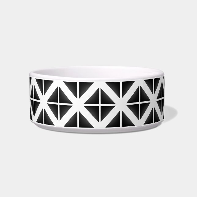 Black Trendy Triangle Pattern Bowl (Left)