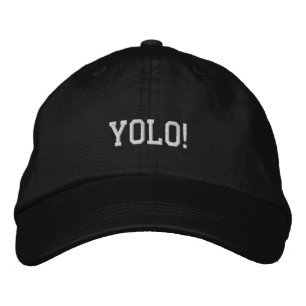Black Trendy Yolo Hat