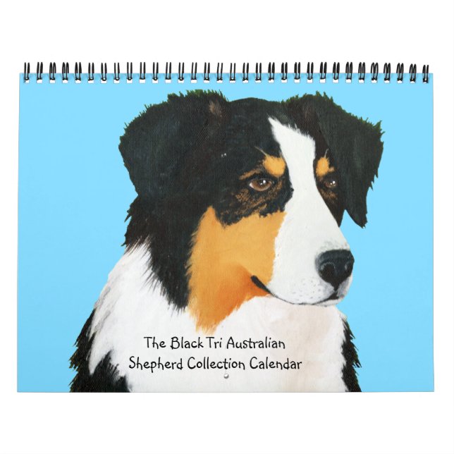 Black Tri Australian Shepherd Collection Calendar (Cover)