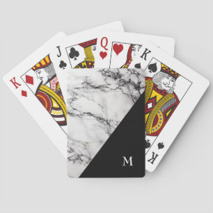Black Triangle And Marble Playing Cards