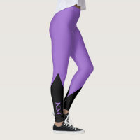 Black Triangle | Initial | Amethyst Leggings