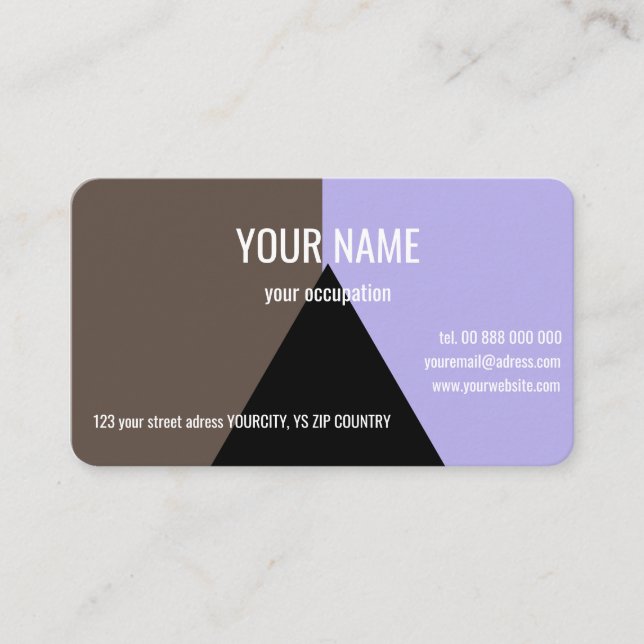 BLACK TRIANGLE Standard, 3.5" x 2.0" Business Card (Front)
