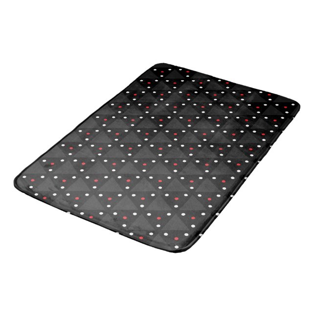 Black Triangle UFO Pattern Modern Abstract Bath Mat (Angled)