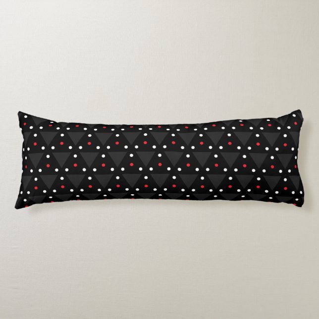 Black Triangle UFO Pattern Modern Abstract Body Cushion (Front)