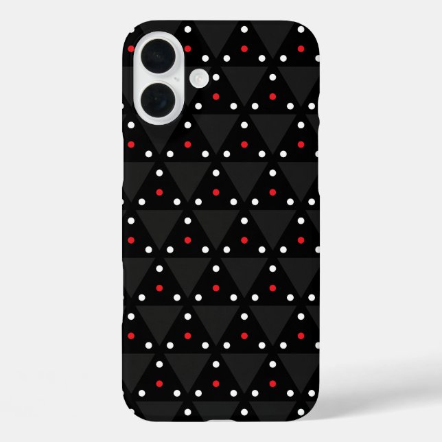 Black Triangle UFO Pattern Modern Abstract Case-Mate iPhone Case (Back)