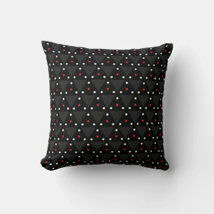 Black Triangle UFO Pattern Modern Abstract Cushion