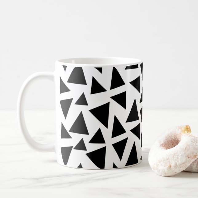 Black Triangles  Coffee Mug (With Donut)